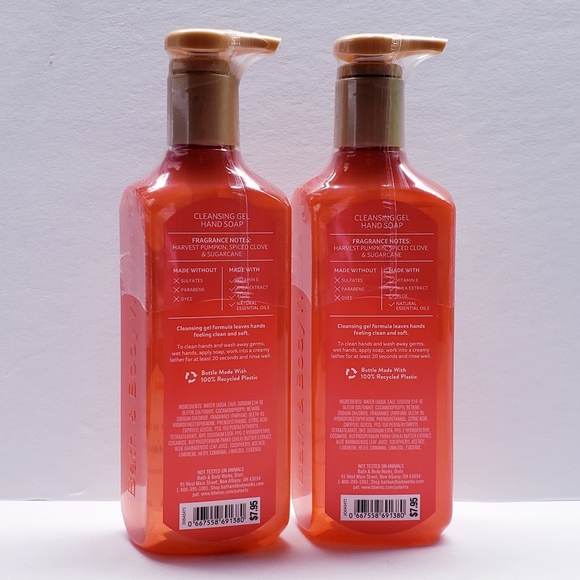 Bath & Body Works SWEET CINNAMON PUMPKIN Gentle Gel Hand Soap, 8 fl oz (2 pack) - Picture 3 of 3